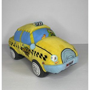 Sesame Street Oscar The Grouch Wacky Taxi Rare Yellow Plush 12 inches